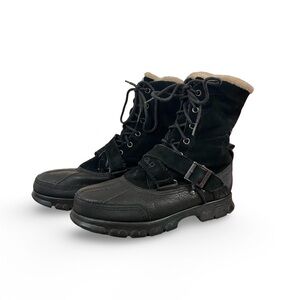 Polo Ralph Lauren Black Fleece-Lined Winter Boots